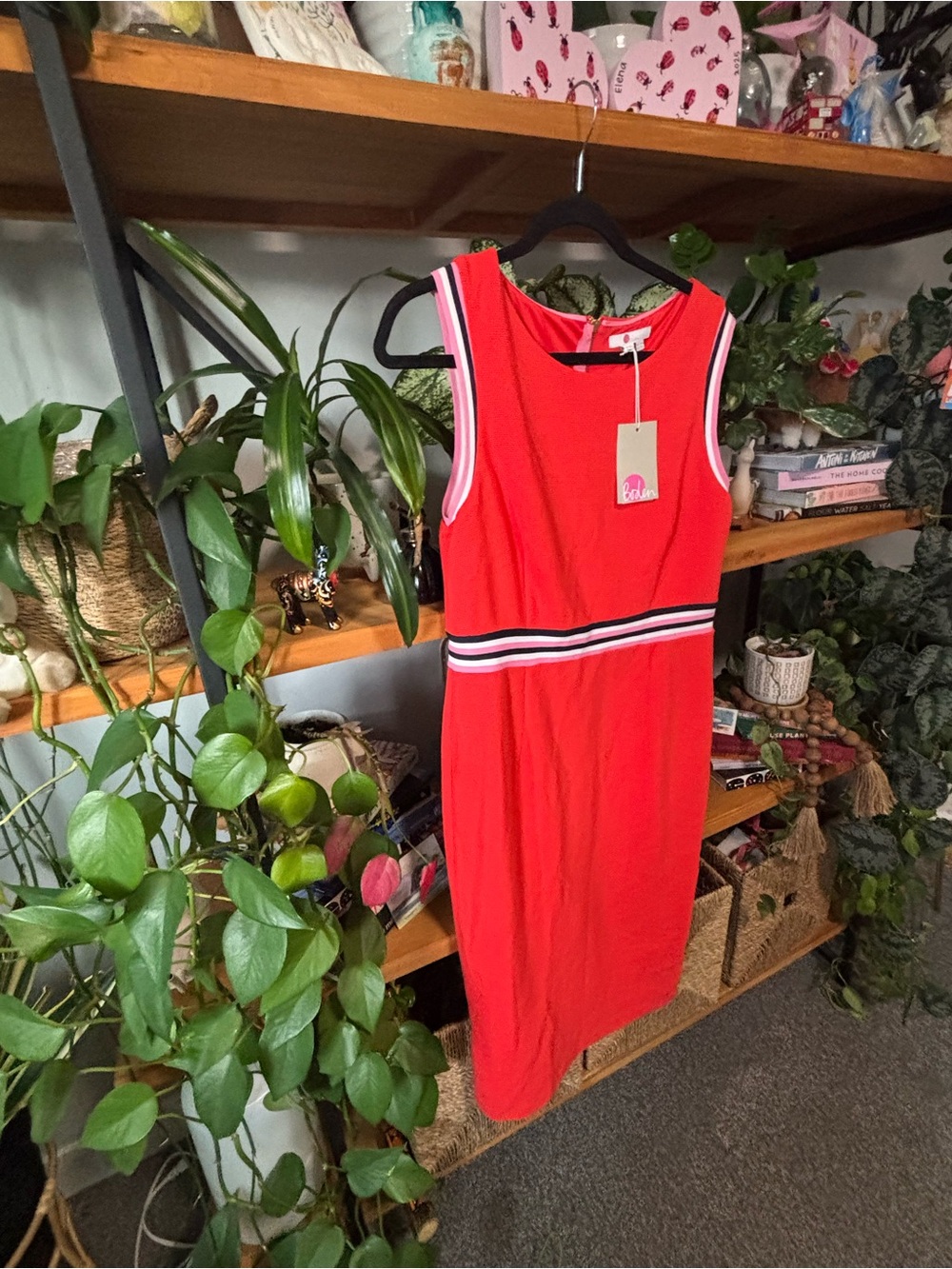 Boden Red Midi Dress NWT | Size 10L - Picture 3 of 7